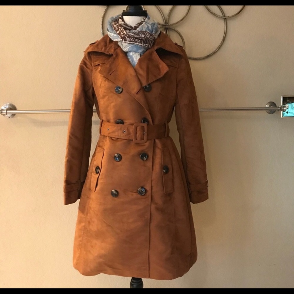 Steve Madden Faux Suede Trench Coat